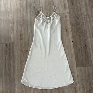 Victoria's Secret Satin Slip Chemise with Lace Yoke